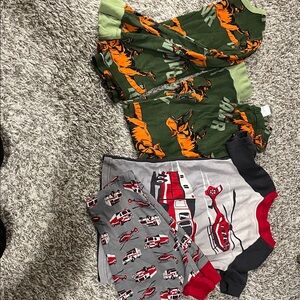 Kids Dinosaur and Fire Truck Pajama Set